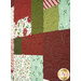 A stylized close up shot of the patchwork, showcasing the top-quilting designs.