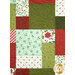 A close up shot of the patchwork, showcasing fabric details and the top-quilting designs.