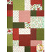 A shot of the patchwork, showcasing fabric details and the top-quilting designs.