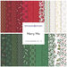 collage of fabrics in the collection, ranging from red to white to green, featuring Christmas motifs