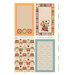 Panel #1 featuring four vintage inspired floral blocks that can be used to create dish towels, and text with the days of the week along the side