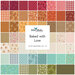 Collage of fabrics in the collection, in vibrant hues of magenta, pink, orange, gold, beige, turquoise, and green