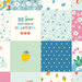 An 8x8 swatch of a multicolored patchwork print featuring fabrics from the Cotton Nook collection by Riley Blake Designs and various encouraging phrases.