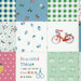An 8x8 swatch of a multicolored patchwork print featuring fabrics from the Cotton Nook collection by Riley Blake Designs and various encouraging phrases.