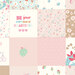 An 8x8 swatch of a pastel, multicolored patchwork print featuring fabrics from the Cotton Nook collection by Riley Blake Designs and various encouraging phrases.