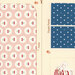 an 8x8 swatch of the panel featuring the pink cherry print and blue polka dot to scale