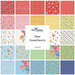 A grid collage of colorful fabrics from the Dear Sweethearts fabric collection by Riley Blake Designs.
