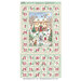 Mint green Advent Calendar featuring a beautifully decorated country house and trees.
