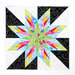 Close up of one of the paper pieced stars inside.