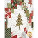 A stylized shot of one of the trees in the center of the patchwork, showcasing fabric and top quilting details.