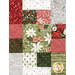 A super close up on the patchwork lattice, showcasing fabric, piecing, and top quilting details.