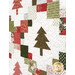 A stylized shot of one of the trees in the center of the patchwork, showcasing fabric and top quilting details.