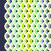 up close section of the fabric showing the colors and details in the design