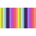 Image showing the full repeat of the fabric design, with multicolored vertical lines in bright jewel tones