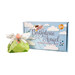 The completed birthstone angel next to a sky blue box that says "Birthstone Angel Pincushion Kit"