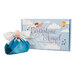 The completed birthstone angel next to a sky blue box that says "Birthstone Angel Pincushion Kit"