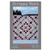 Front of the Scrappy Stars quilting pattern showing an example of the completed quilt