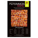 The back of the Persimmon Bars Quilt Pattern showing an example of the finished quilt with project requirements
