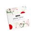 Christmas themed fabric bundle titled Snow Time from Moda Fabrics, with red, white, and green fabrics.