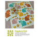 The front of the Capybara Club Quilt Pattern featuring an adorable set of capybaras in tufts of grass.