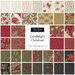 A grid of 35 fabric patterns in festive red, green, and cream, labeled Candlelight Christmas.