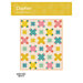 Front of Daphne Quilt pattern depicting a digital example of the finished quilt