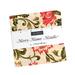 Fabric bundle titled Merry Manor Metallics 2025 from Moda Fabrics, featuring cream, red, green, and black fabrics with a Christmas theme.