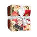 Fabric bundle titled Merry Manor Metallic 2025 from Moda Fabrics, featuring cream, red, green, and black fabrics with a Christmas theme.