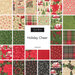 A collage of fabrics included in the Holiday Cheer collection in tan, red, green, and black with a Christmas theme.