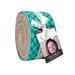 A roll of pre cuts from the collection with a white ribbon and moda label