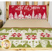 A shot of the runner, staged on the end of a log bed with the coordinating Let it Snow Pillow at the head of the bed.