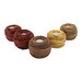The Falling Leaves embroidery thread set, five spools of brown, red, and yellow variegated thread, isolated on a white background.