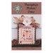 The front of the Pumpkin Pickin' Patch Cross Stitch pattern by Annie Beez Folk Art showing the finished project mounted on a wood block. 