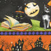 A 8x8 scan of the Spooky Tails border stripe fabric.