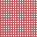 Swatch of ivory fabric with an bright red gingham print