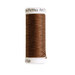 A single brown spool of thread isolated on a white background.