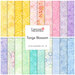 A collage of fabrics included in the Tonga Blossom collection featuring pastel colors with floral and geometric designs.