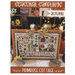 The front of the Seasonal Samplings Autumn pattern, showing an example of the completed pattern, mounted and surrounded by coordinating decor. 