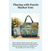 Front cover of the pattern, showing the completed tote beside coordinating decor.