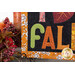 A super close up on the appliqué words for 