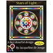 The front of the Stars of Light quilt pattern by Jacqueline de Jonge, featuring a circular star pattern in vibrant colors.