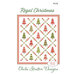 Front of the Regal Christmas quilt pattern featuring Christmas trees and stars on a white background.