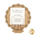 The unfinished Daisy Lace Cross Stitch Display and instructions, isolated on a white background.