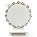 The fully assembled and painted Daisy Lace Cross Stitch Display, staged on a white tabletop.