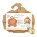 The unfinished Primitive Pumpkin Cross Stitch Display and Pumpkin Wagon Wood Décor and instructions.