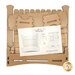 The unfinished and disassembled Picket Perch Display in its packaging, isolated on a white background.