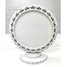 The fully assembled and painted Round Wood Décor Frame - Teardrop, staged on a white tabletop.