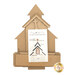 The unfinished and disassembled City Chapel Cross Stitch Display with instructions, isolated on a white background.