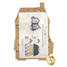 The unfinished and disassembled Patriotic City House #3 Cross Stitch Display in its packaging, isolated on a white background.
