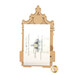 The unfinished and disassembled City Clock Tower Cross Stitch Display Backer with instructions, isolated on a white background.